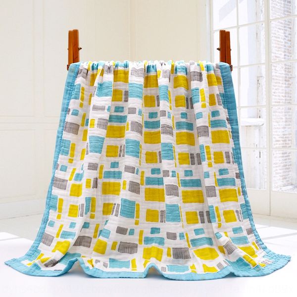 

tflqo pure cotton gauze baby bath towel high-density wide-edge air conditioning blanket bag edge baby quilt cotton printing children air con
