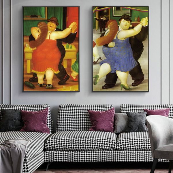

the dancers by fernando botero famous art canvas paintings oil painting pictures for living room home decor (no frame