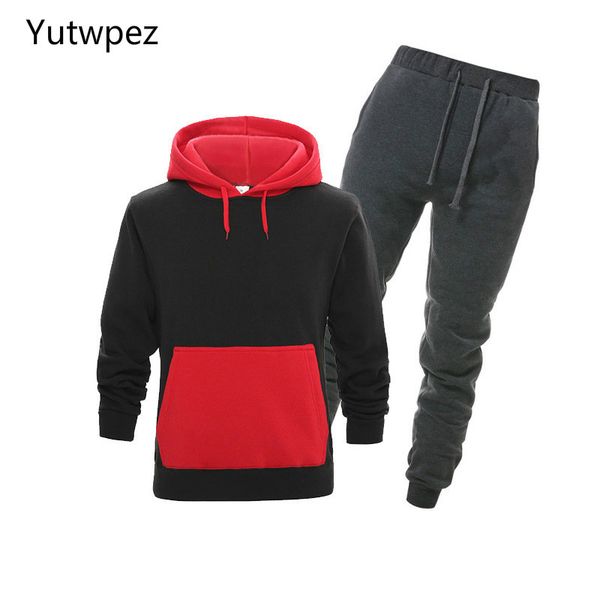 

2020 brand new tracksuit new fashion men sportswear print men hoodies pullover hip hop mens patchwork sweatshirts clothing, Gray