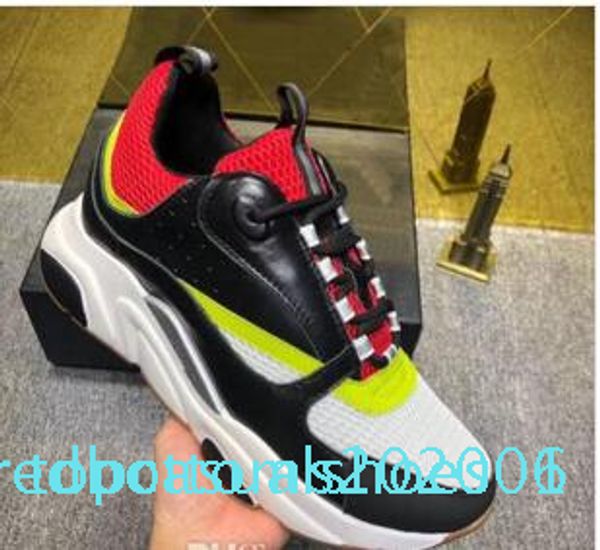 

women's men designer shoes sneaker d leather comfortable casual b22 trainer walking knit meshu up shoes tr01, Black