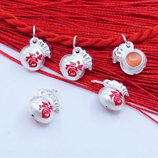 

990 sterling foot silver pendant small lucky bag pendant accessories dripping accessories sterling silver