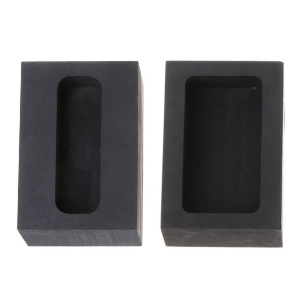 

2pcs graphite furnace casting foundry crucible melting tool