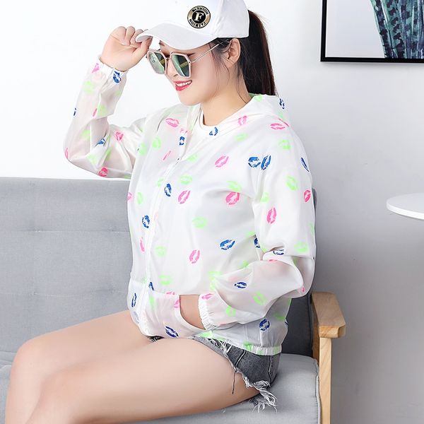 

женщины плюс размер одежды лето clothescoat одежды одежда жира мм свет солнцезащитный крем кожа печататься с капюшоном солнцезащитный крем о, Tan;black