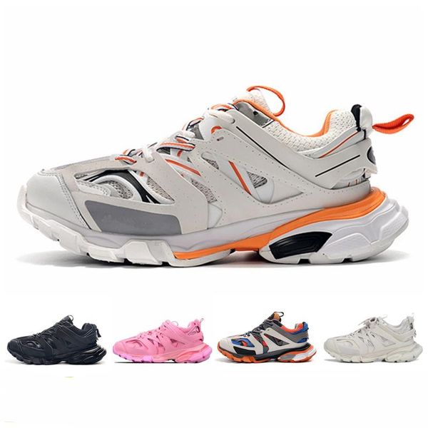 

new track 3.0 tess s paris triple s sneakers triple black pink gomma grey mens trainers women baskets dad shoes size 36-45, White;red
