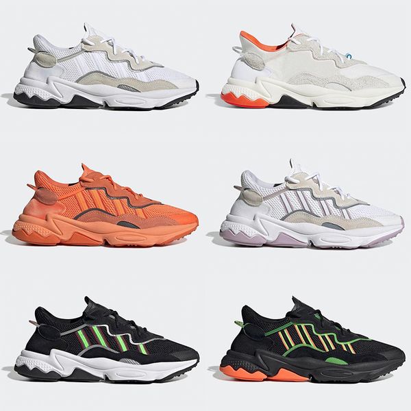 

new ozweego kids men women casual shoes 3m reflective triple black cloud white solar red neon green pride breathable sneakers walking