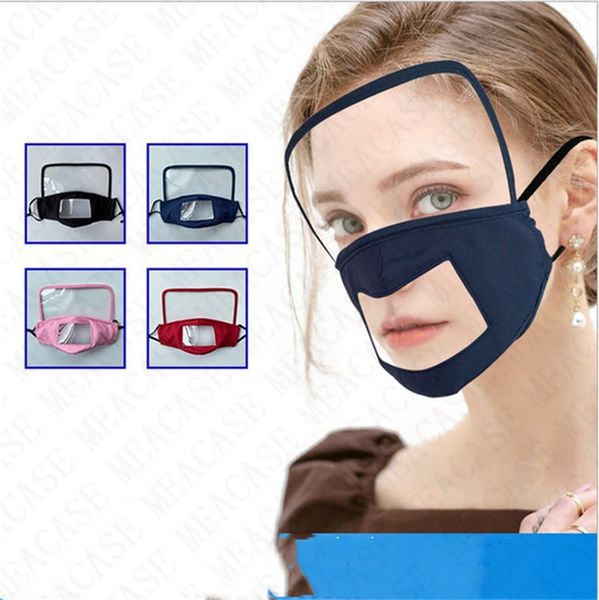 

face eye shield cotton transparent mask adults kids anti dust haze protective visual face mask riding breathable mouth cover masks d7704, Blue
