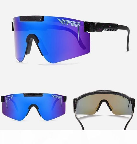 

designer sunglasses pit viper large frame riding sunglasses colorful full plated real film polarized sunglasses boxed, White;black