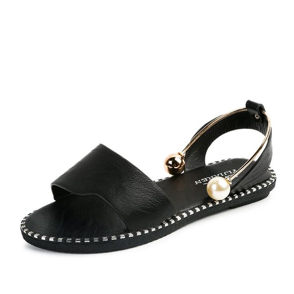 

shoes woman slippers flip flops 2020 new summer fashion casual rome slip-on breathable non-slip shoes woman slides solid female, Black