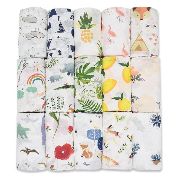 

120x120cm муслин одеяло 100% хлопок baby swaddld soft newborn одеяло полотенце марлевые младенца малышей wrap sleepsack прогулочная коляска