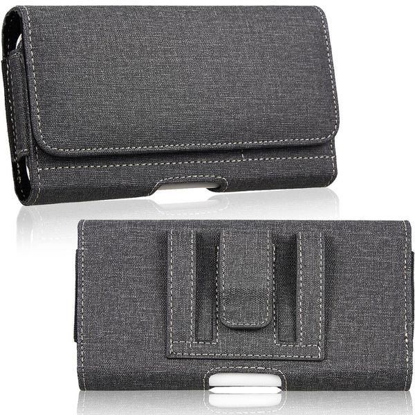 

business pouch burlap pattern belt clip holster universal 5.5 inch phone bag mobile cover case for iphone 7 8 plus samsung