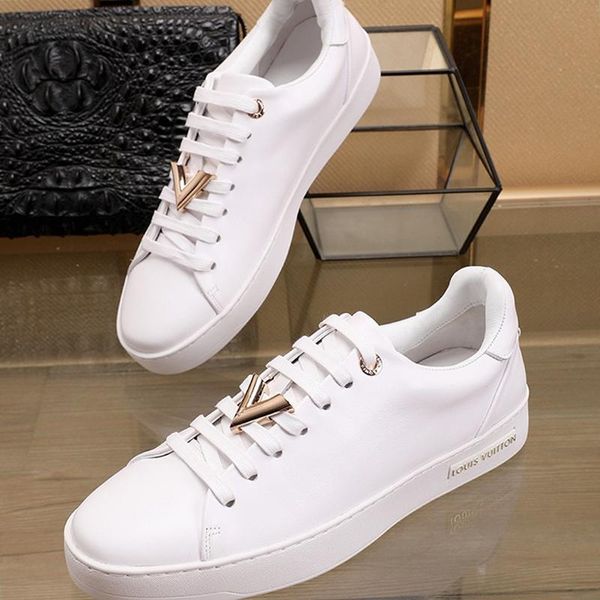 

frontrow sneaker mens shoes fashion sneakers with origin box luxury shoes plus size low casual men shoes zapatillas hombre, Black