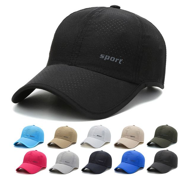 

summer thin baseball cap quick drying hat mesh breathable men riding trucker fishing snapback bone hats gorras wholesale, Black;white