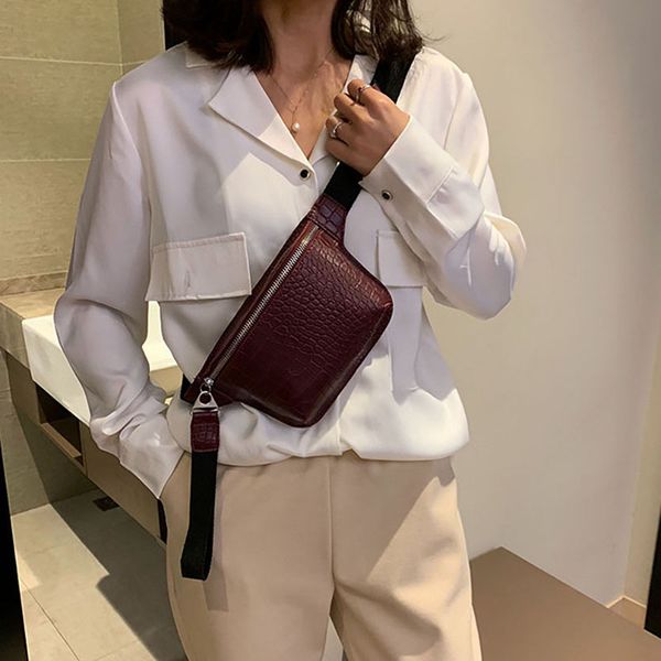 

stone pattern leather women shoulder bags candy color zipper adjustable messengers phone square crossbody bag b593