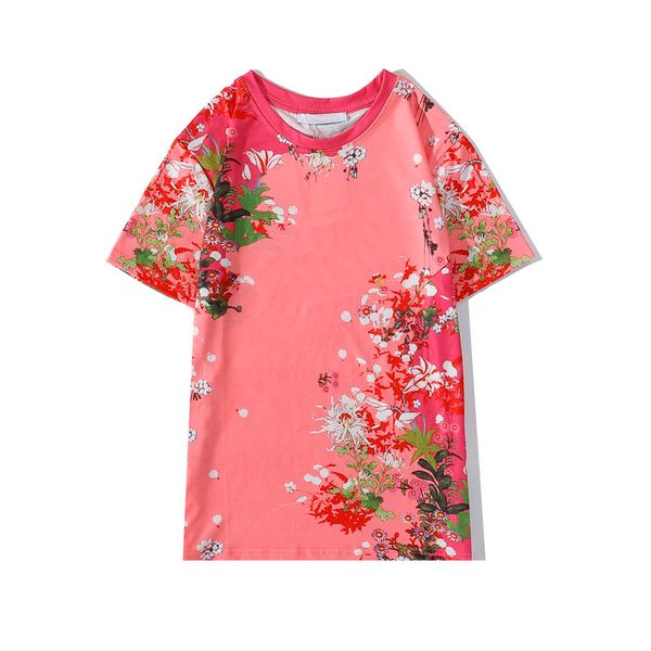 

greatchy mens designer t shirt 20ss letter in front fashion flower pattern tees trendy hip hop t-shirts casual boys new tee for summer, White;black