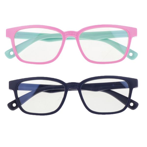 

2pcs дети \ 's стильный anti blue light eyeglass мягкая силиконовая рамка очки