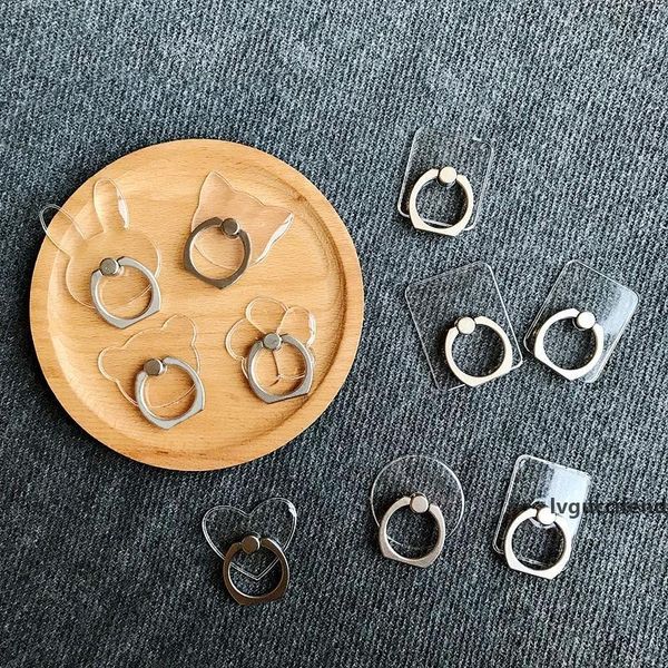 

transparent cell phone ring holder pc creative cartoon mobile phone ring stand for all smart phones