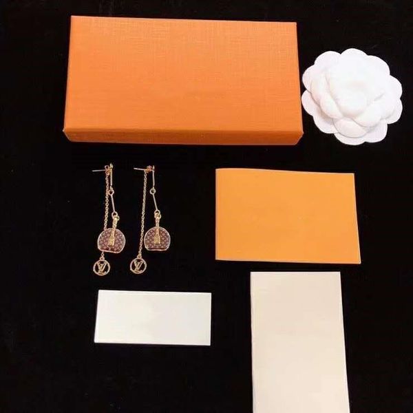 

new bag tassel personality fashion earrings woman avant-garde trend wild earrings, Golden