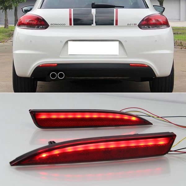 

1 pair led reflector rear bumper lights braking turn lamp for volkswagen vw scirocco r gts rline 2011 2012 2013 2014 2015
