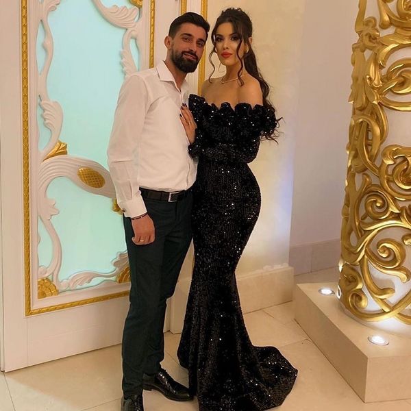 

black mermaid prom dresses