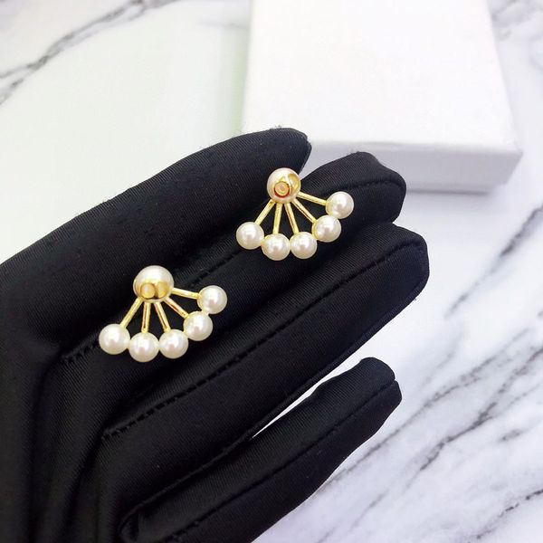 

explosion cd pearl personality wild designer earrings luxury designer jewelry women earrings, Golden
