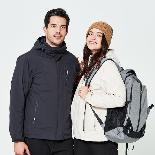 

outdoors mountaineering male coat new pattern stock lovers down tank charge woman twinset removable windbreak waterproof jackts, Blue;black