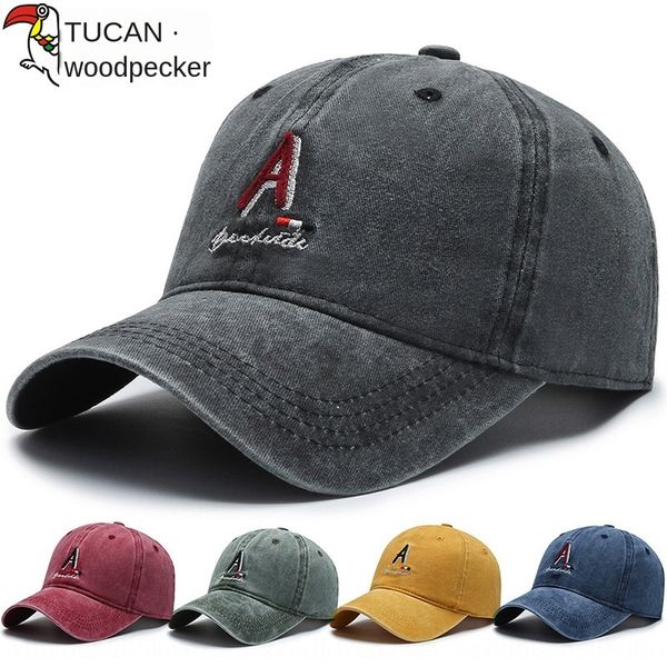 

woodpecker new korean fashion cap female hip-hop letter embroidered sunscreen hat embroidery simple sunscreen hat, Blue;gray