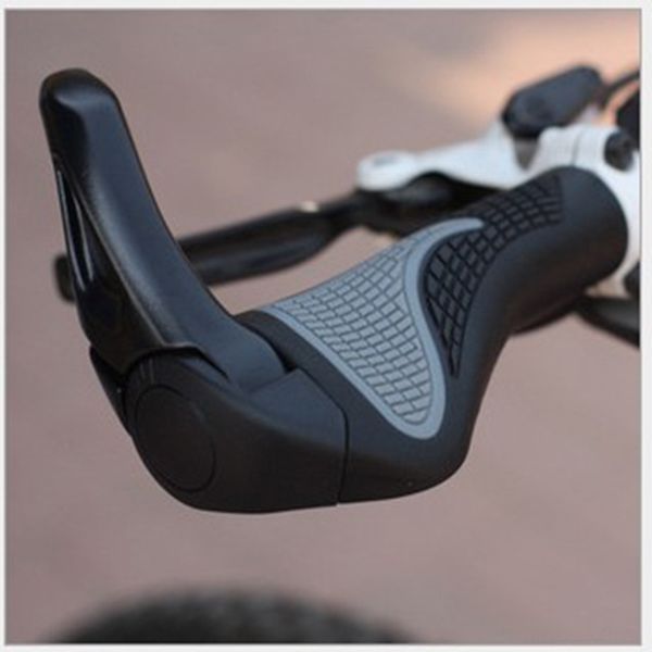 

cover mountain bike vice bicycle horn bicycle handle aluminum alloy handlebar rubber handle horn handlebar riding, Silver