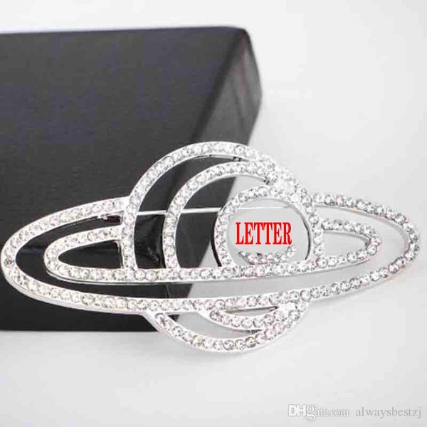 

новая мода bling bling кристаллических satellite брошь полого letters шарф клипса брошь булавка девушка женщины свадьбы ювелирные изделия, Gray