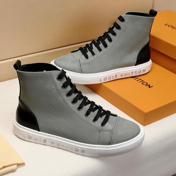 

luxury mens casual shoes boots fashion sneakers zapatos de hombre with origin box ankle boots mens shoes casual bottes hommes ankle boots, Black