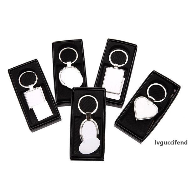 

sublimation blanks key buckle heart love geometry metal keyring diy keys chain valentine day holiday gift 2 4xm uu