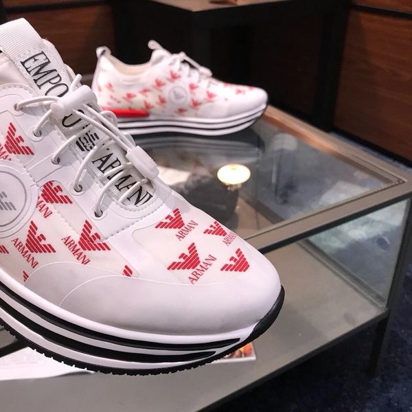 

2019o spring men's casual shoes, comfortable and breathable platform white shoes, fashion sports shoes, original box packaging: 38-44, Black