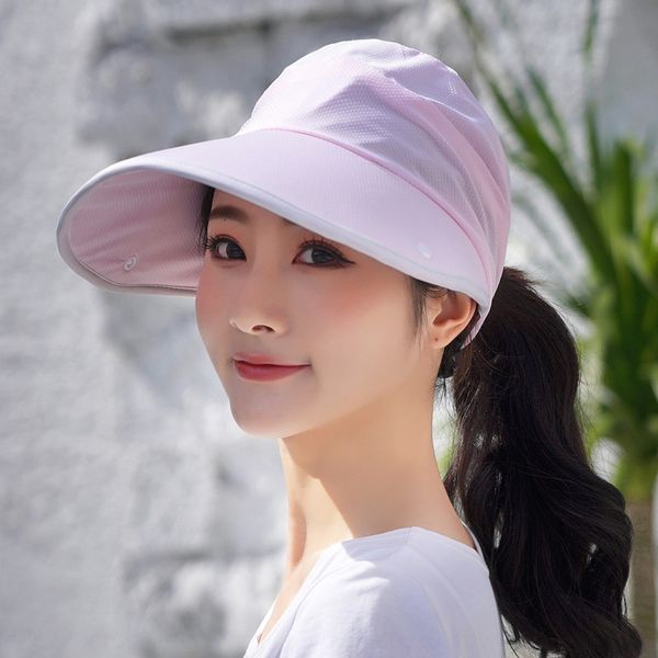 

2020 new screen children all-match shade pure color ice sun sun silk jacquard hat children's empty hat, Blue;gray