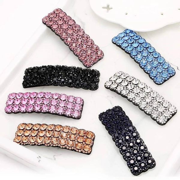 

new fashion rhinestone women hair clips diamond girls designer hair clips hair accessories for women bb clip kids barrettes, Slivery;white