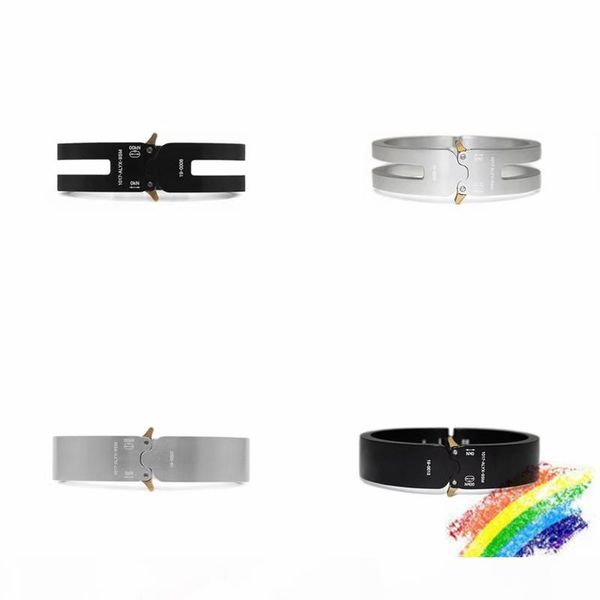 

2020 alyx bracelet men women hip-hop alyx track aluminium alloy bracelet couples new arrived, Black