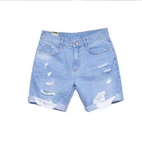 

summer denim shorts jeans mens jogger ankle ripped blue denim shorts hole washed short pants 8vwh