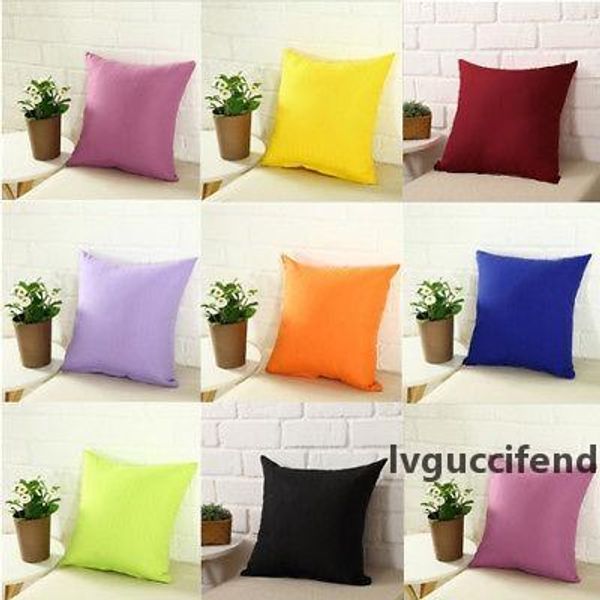 

40x40cm solid pillow case cotton black orange yellow red blue pillow covers office home caseÂ detail