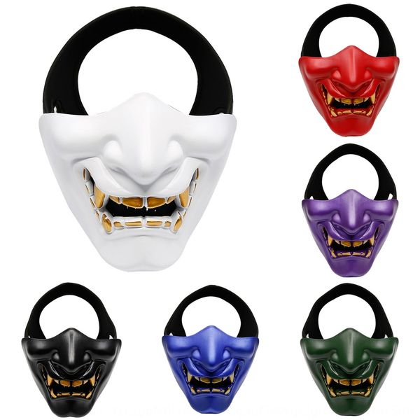 

rnnbp halloween ball laugh prajna tactical cos devil horror face men halloween ball laugh prajna tactical mas devil half mask and women adul, Black