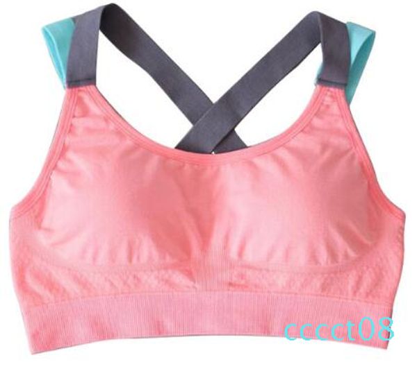 

yoga sports bra full cup push back quick workout dry women jogging for bra up gym shockproof running fitness cross ct08, White;black