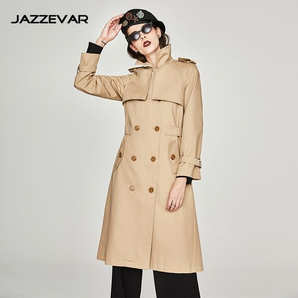 

long trench women's over-the-knee british style windbreaker coat autumn new korean style elegant waist khaki coat, Tan;black