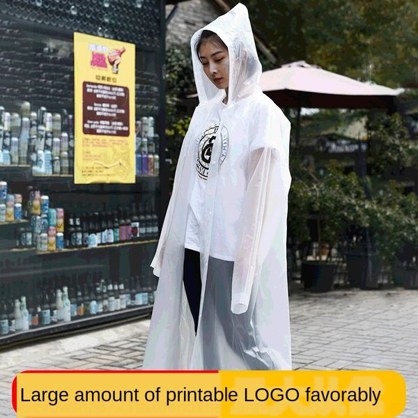 

pojcp non-disposable raincoat outdoor tourism eva fashion transparent poncho non-disposable raincoat cloak cloak outdoor tourism, Red;brown