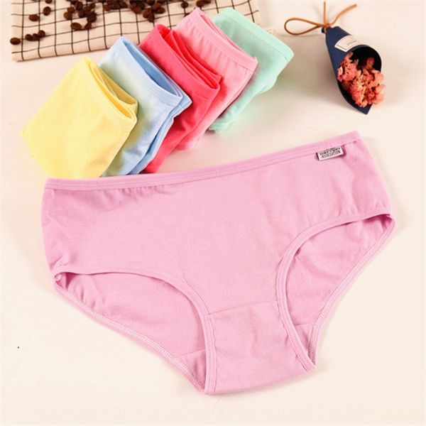 

248qa women's underwear cotton breathable mid-waist large underwear candycandy candysize belly lifting hip candy color women's bre, Black;white