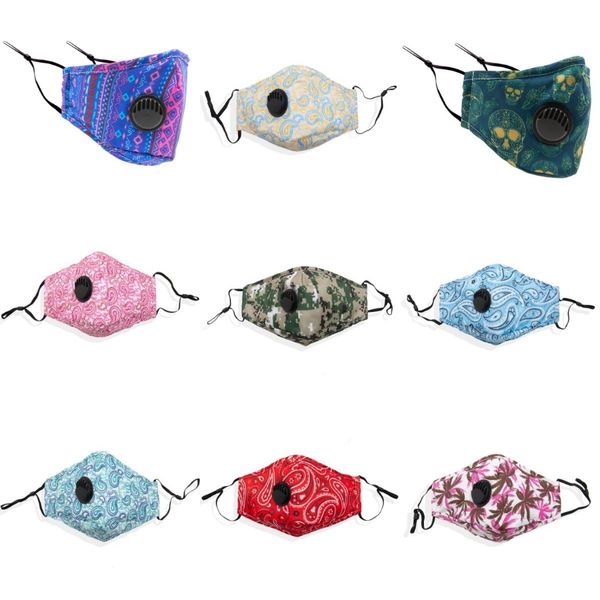 

designer face mask luxury mask washable dustproof riding cycling sports floral print fashion masks for men and women 10pcs#716, Black