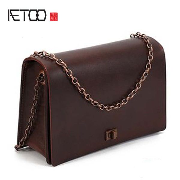 

aetoo 2020 новая кожаная сумка дизайн ниши сумка моды цепи небольшой площади
