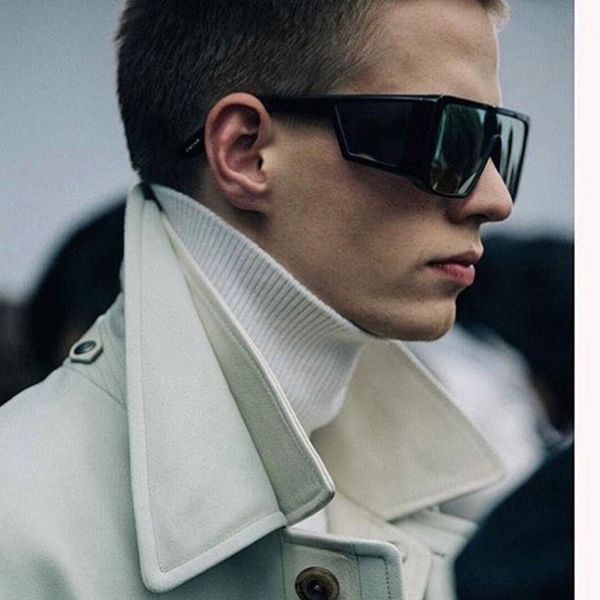 

new fashion brand designer sunglasses 0710 square frame trend avant-garde style for mans and womens selling uv400 noble eyewear, White;black