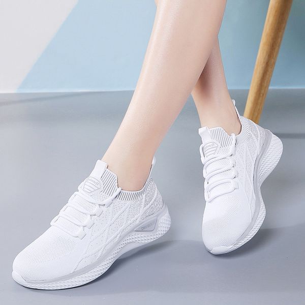 

2020 new fashion sneakers women breathable mesh casual shoes woman lace-up basket femme zapatillas mujer, Black