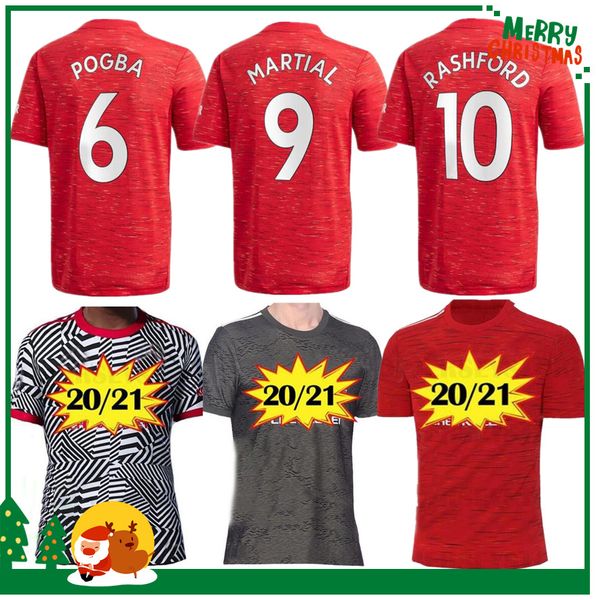 

men + kids kit 2020 2021 manchester alexis pogba rashford home away soccer jersey 20 21 united sport football shirt, Black;yellow