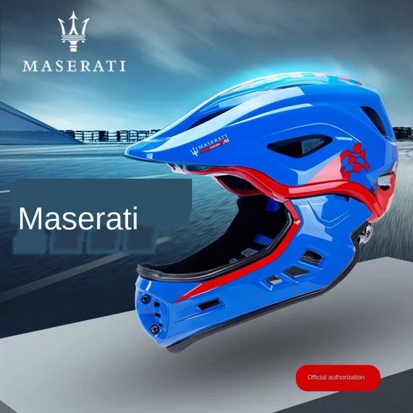 

xy5qe maserati children's full 2-8 years old protective safety helmet boys and girls s/m size children's balance car riding helmet