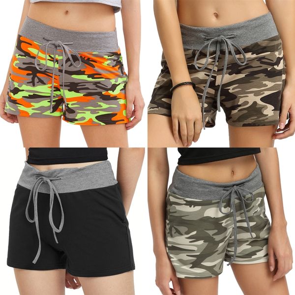 

womens designer sportshorts summer new female shorts tight high waist stretch running yoga track pants 9941, White;black