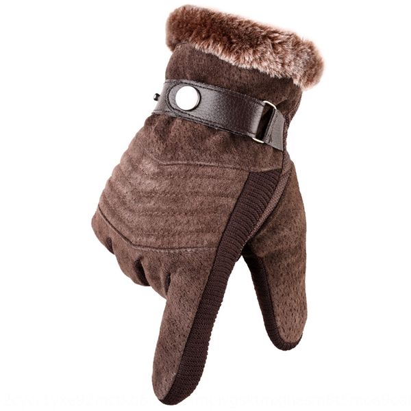 

pigskin gloves men's cycling motorcycle bicycle motorcycle bicycle cold-proof warm leather gloves winter thickened velvet warm