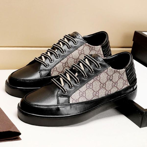 

2021 men 's shoes comfortable autumn and winter shoes chunky sneakers lace -up casual low plus size men shoes herren, Black